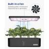 imageiDOO Hydroponics Growing System Kit 12Pods Indoor Herb Garden System with LED Grow Light Builtin Fan AutoTimer Adjustable Height Up to 113quot for Home School for Women MomBlack