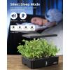 imageiDOO Hydroponics Growing System Kit 12Pods Indoor Herb Garden System with LED Grow Light Builtin Fan AutoTimer Adjustable Height Up to 113quot for Home School for Women MomBlack