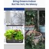 imageiDOO Hydroponics Growing System Kit 12Pods Indoor Herb Garden System with LED Grow Light Builtin Fan AutoTimer Adjustable Height Up to 113quot for Home School for Women MomBlack