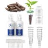 imageiDOO Seed Pods kit for Hydroponics System with 12 Growth Sponges 12 Grow Baskets 12 Pod Labels 12 Grow Domes 2 Plant Food Compatible with All Brands of Hydroponics Supplies