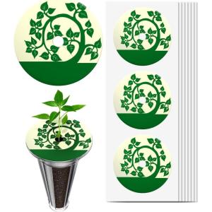 imageiDOO 102Pcs Seed Pot Labels Sticker PVC Round Peel and Stick Hydroponic Garden Label Plant Grow Basket Label