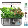 imageiDOO Hydroponics Growing System Kit 12 Pods Christmas Gifts Gardening Gifts for Women Mom Dad Kids Indoor Herb Garden with LED Grow Light for Home School Indoor Plants Good for Mental HealthTransparent