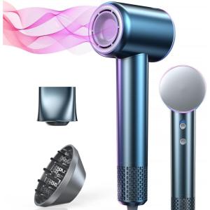 imageiDOO Hair Dryer with Diffuser for Women Christmas Gifts 1500W Blow Dryer for Curly Hair with 110000 RPM HighSpeed ampamp 200 Million Neg Ions Travel Hairdryer Blowdryer Secadora de Pelo para MujerBlue