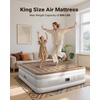 image:imageiDOO Air Mattress Full with Built in Pump Upgraded Inflatable Blow up Mattress for Camping Home and Guest Portable amp Foldable Air Bed of Durable Wave Beam Strong Support Colchones InflablesBrown