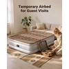 image:imageiDOO Air Mattress Full with Built in Pump Upgraded Inflatable Blow up Mattress for Camping Home and Guest Portable amp Foldable Air Bed of Durable Wave Beam Strong Support Colchones InflablesBrown
