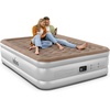 image:imageiDOO Air Mattress Full with Built in Pump Upgraded Inflatable Blow up Mattress for Camping Home and Guest Portable amp Foldable Air Bed of Durable Wave Beam Strong Support Colchones InflablesBrown