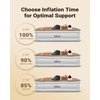 image:imageiDOO Air Mattress Full with Built in Pump Upgraded Inflatable Blow up Mattress for Camping Home and Guest Portable amp Foldable Air Bed of Durable Wave Beam Strong Support Colchones InflablesBrown