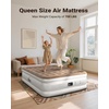 image:imageiDOO Air Mattress Full with Built in Pump Upgraded Inflatable Blow up Mattress for Camping Home and Guest Portable amp Foldable Air Bed of Durable Wave Beam Strong Support Colchones InflablesBrown