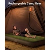 image:imageiDOO Portable Camping Essentials Mattress 10 Queen Air Mattress with Cordless Rechargeable Pump 2in1 Fast Inflation Builtin LED Light USB Charging Retractable Camping Cot Sleeping PadGreen With Rechargeable Cordless Pump