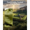 image:imageiDOO Portable Camping Essentials Mattress 10 Queen Air Mattress with Cordless Rechargeable Pump 2in1 Fast Inflation Builtin LED Light USB Charging Retractable Camping Cot Sleeping PadGreen With Rechargeable Cordless Pump