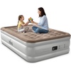 image:imageiDOO Air Mattress Full with Built in Pump Upgraded Inflatable Blow up Mattress for Camping Home and Guest Portable amp Foldable Air Bed of Durable Wave Beam Strong Support Colchones InflablesBrown
